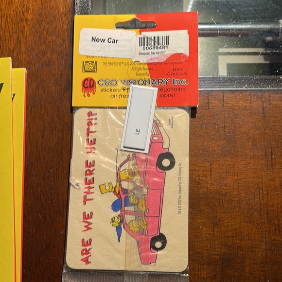 The SIMPSONS 2000 Air Freshener & 2002 The SIMPSONS Window Clings VTG VHTF 🔥🔥 - Picture 6 of 6